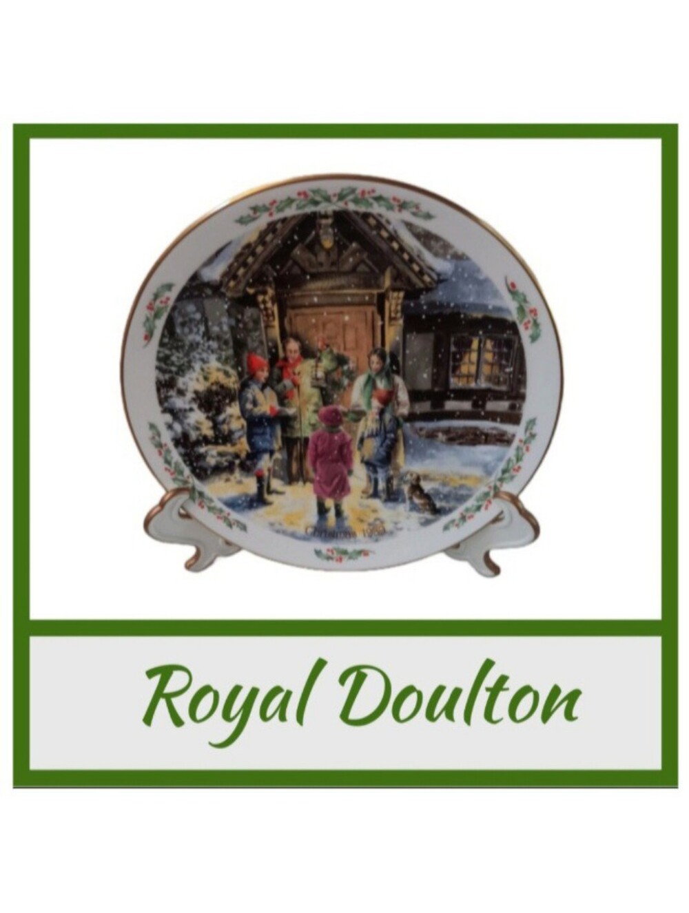 Vintage Royal Doulton Family 'Carolling' China Picture Plate 1989 | EUC
